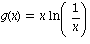 g(x) = x*ln(1/x)