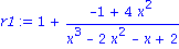 r1 := 1+(-1+4*x^2)/(x^3-2*x^2-x+2)