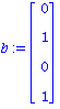 b := matrix([[0], [1], [0], [1]])