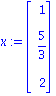 x := matrix([[1], [5/3], [2]])
