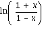 ln((1+x)/(1-x))