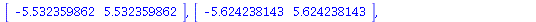 [array( 1 .. 2, [( 1 ) = -1., ( 2 ) = 1. ] ), array( 1 .. 2, [( 1 ) = -2., ( 2 ) = 2. ] ), array( 1 .. 2, [( 1 ) = -2.285714286, ( 2 ) = 2.285714286 ] ), array( 1 .. 2, [( 1 ) = -2.527614934, ( 2 ) = ...